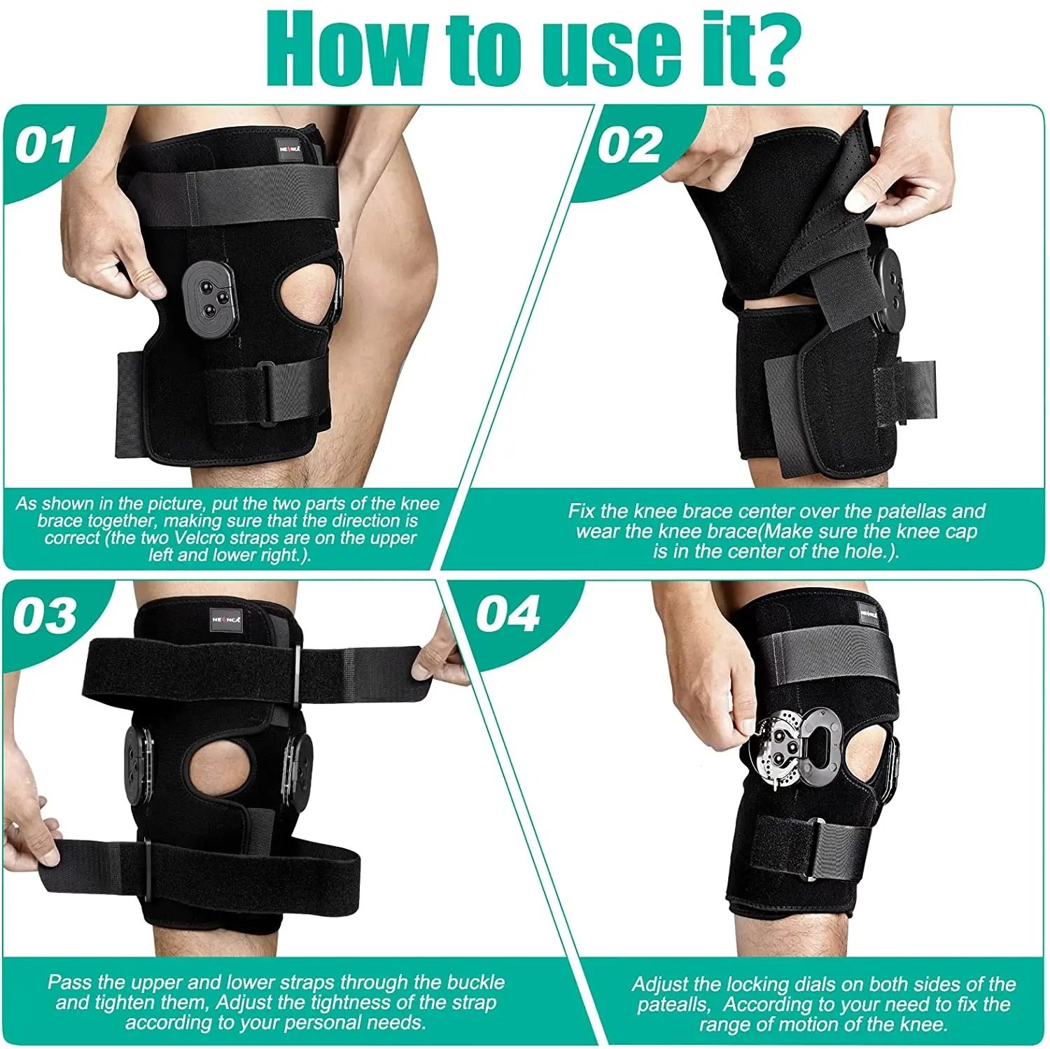 Aero-Dial Kinetic Recovery System – Premium Hinged Knee Brace with Locking Side Stabilizers