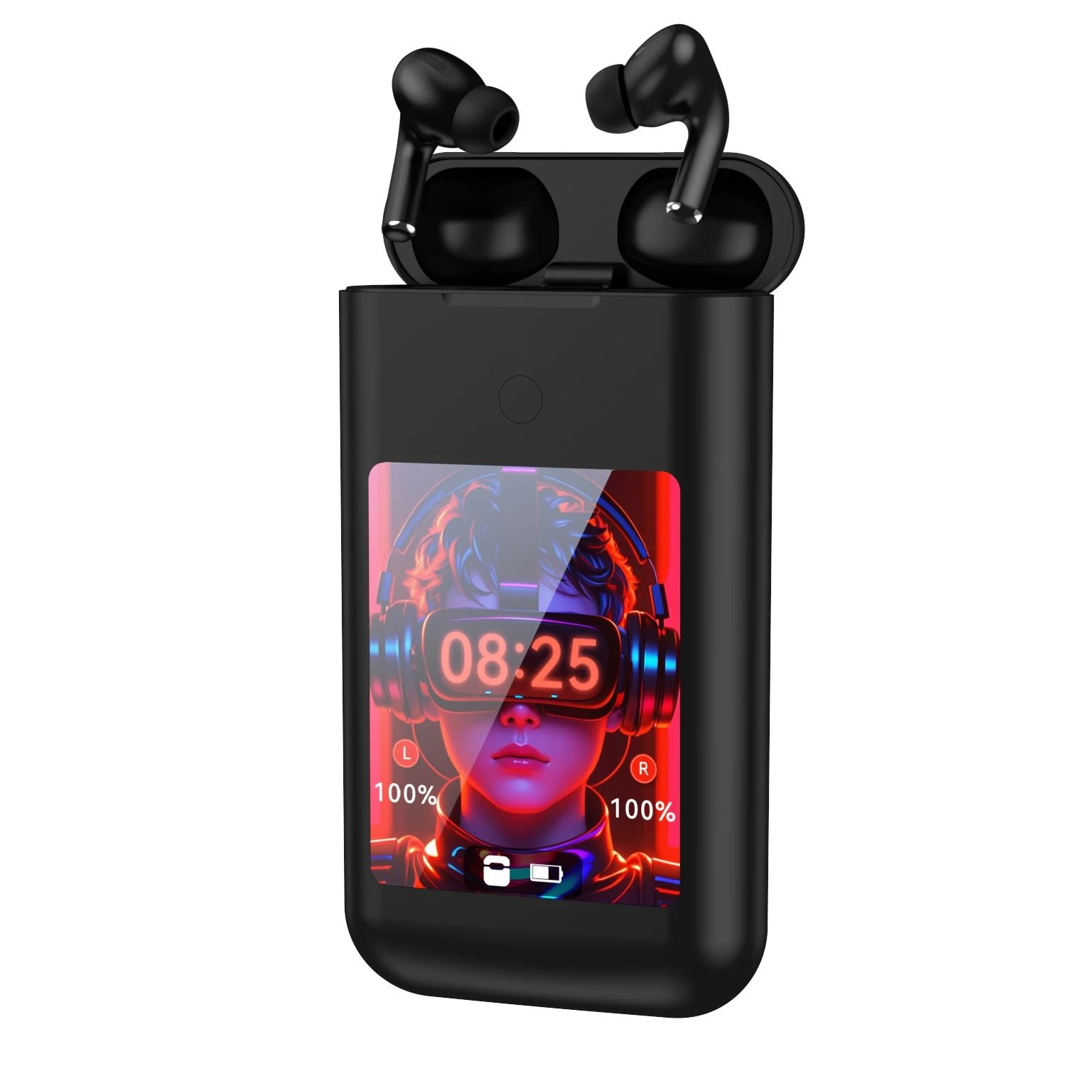 Bluetooth Wireless Earbuds with Touch Screen Charging Case and Power Bank