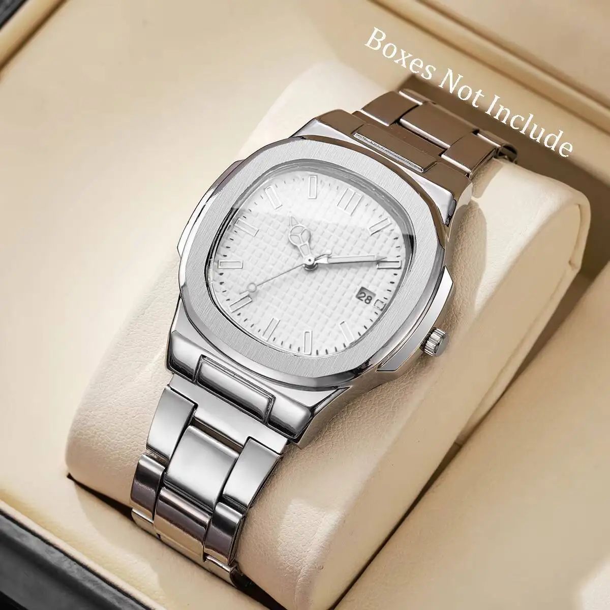 Luxury Square Men's Quartz Business Watch with Calendar
