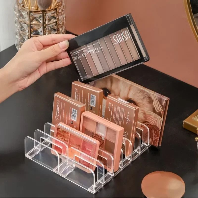 Acrylic Eyeshadow Palette Organizer Makeup Storage Rack