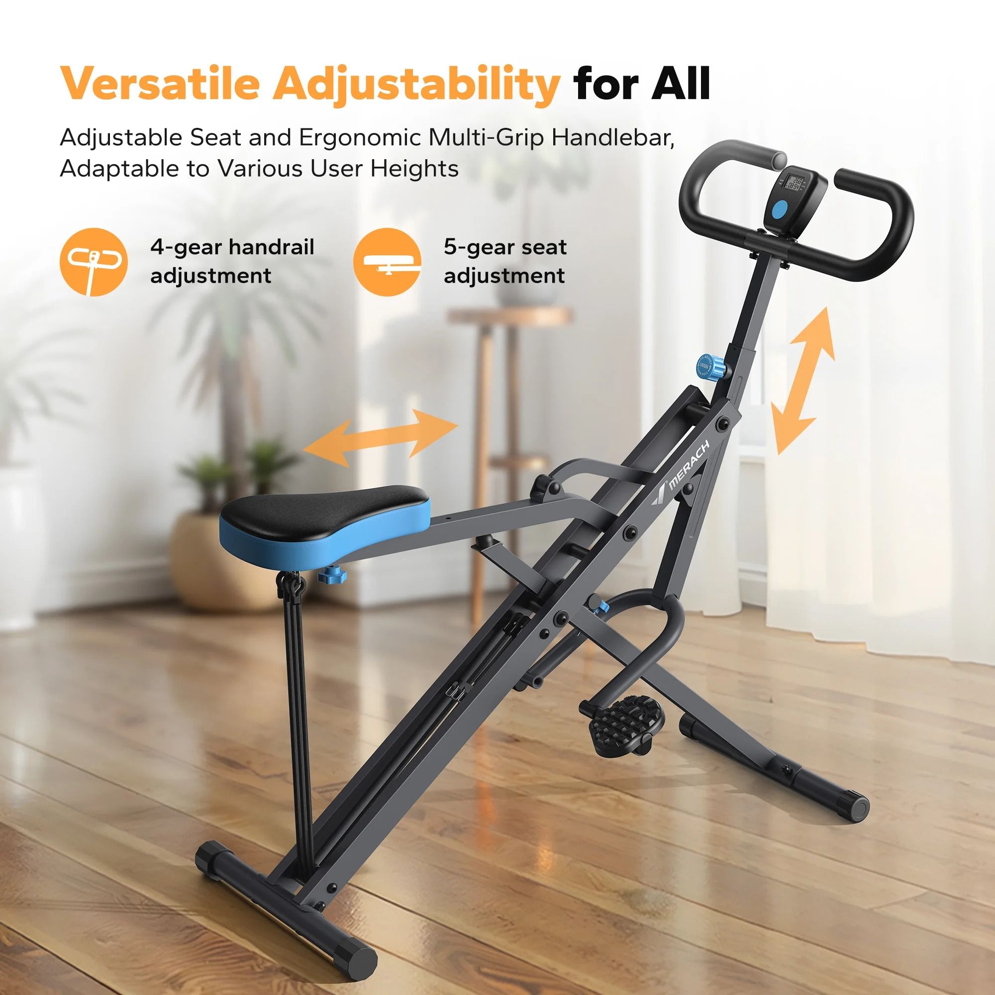 Adjustable Foldable Squat Rowing Trainer