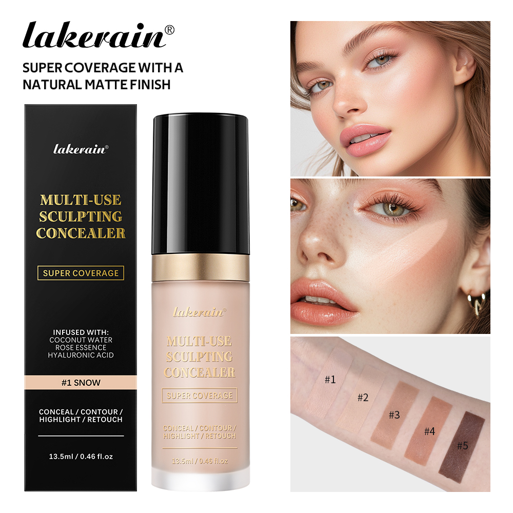 Multipurpose Concealer Natural Finish, Brighten Skin Tone, Cover Dark Circles, Lightweight Liquid Concealer for Skin