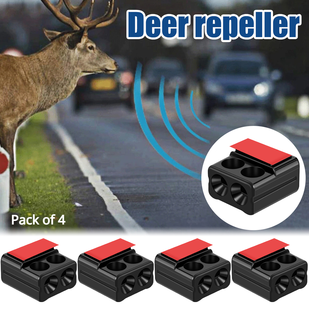 Car Ultrasonic Warning Whistle, Animal Repelling Device, Waterproof Mini Siren for Outdoor Safety, Save Deer