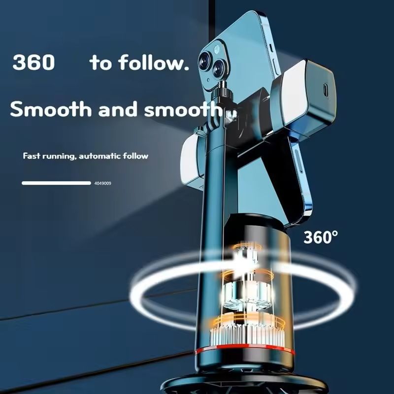 360 Degree Auto Tracking Selfie Stick with Gimbal Stabilizer and Remote Control