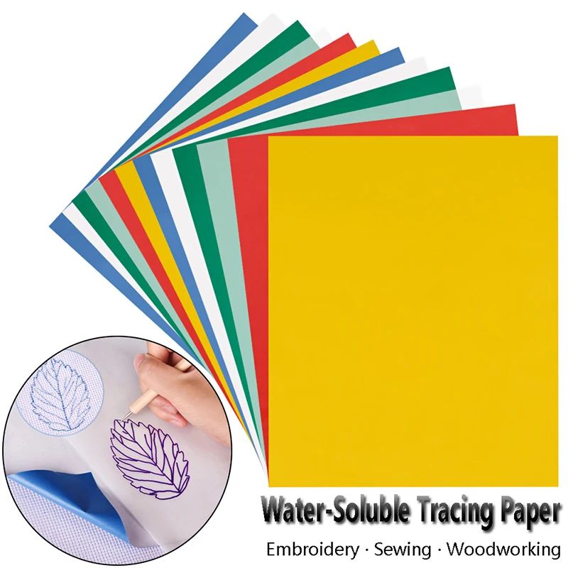 Embroidery Transfer Paper Set With Stylus Water Soluble Tracing Sheets