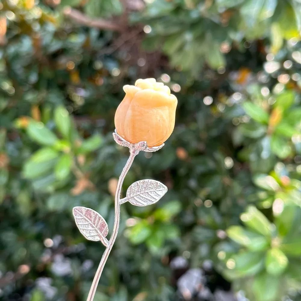 Elegant Carved Crystal Rose | Exquisite Quartz Flower Sculpture | Professional Reiki Healing & Jewelry Art