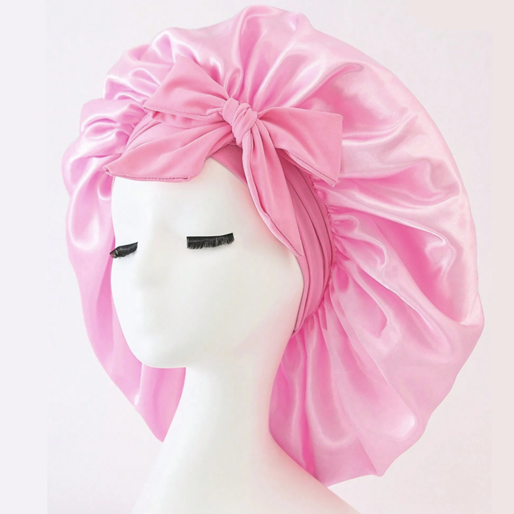 Adjustable Satin Sleep Hair Bonnet Premium Satin Hair Protection Cap