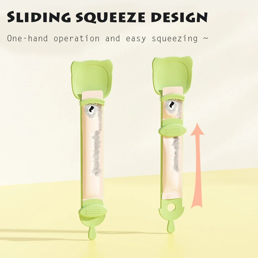 Cute & Convenient Cat Treat Spoons – Easy-Squeeze, One-Handed Feeder for Wet Treats & Supplements