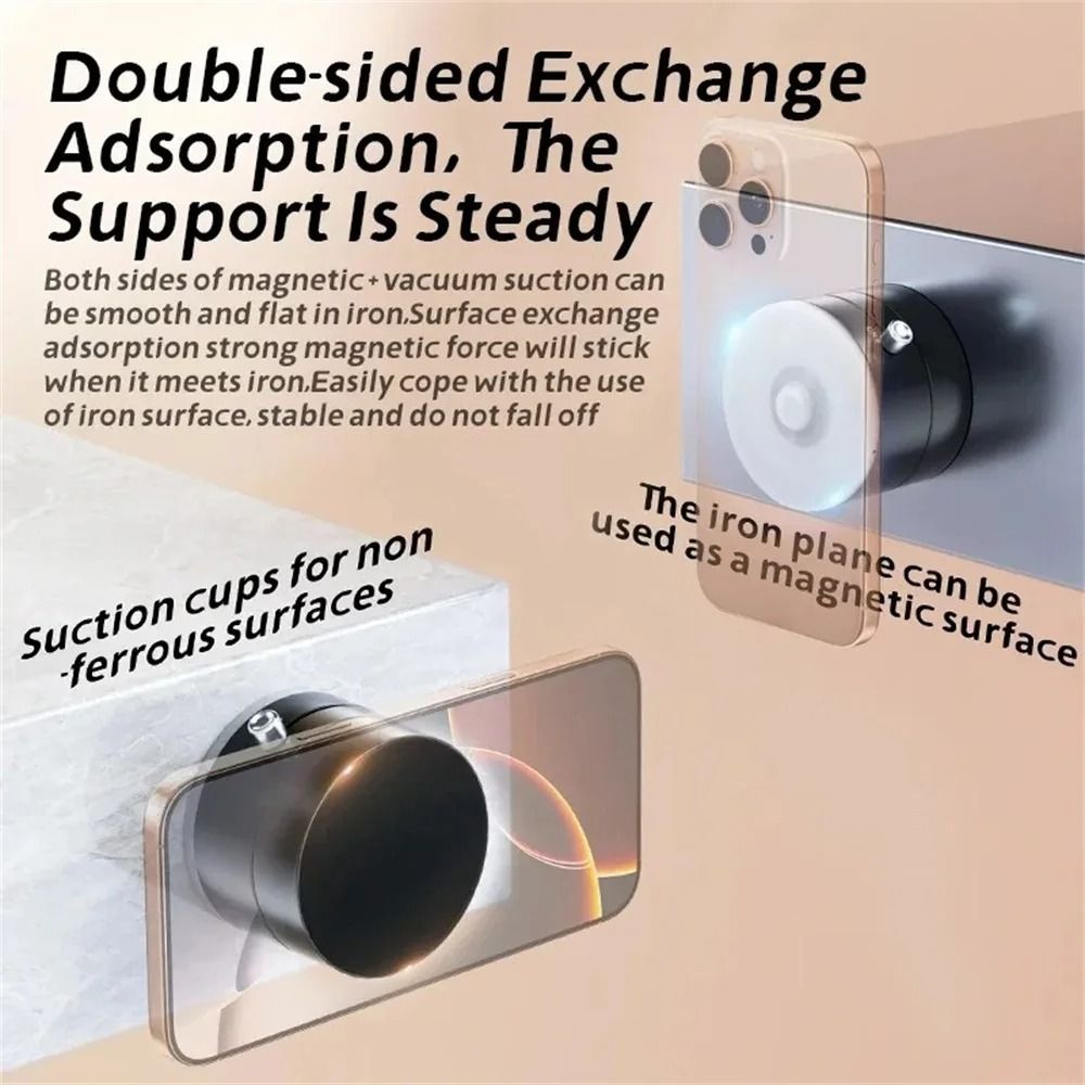 Mini Dual-Sided Magnetic Vacuum Suction Phone Stand