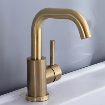Flexible Kitchen Faucet Swivel Stainless Steel Gold Mixer Tap