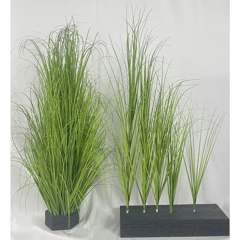 Realistic Artificial Grass Bush Decor Mini Faux Greenery for Home and DIY Landscaping