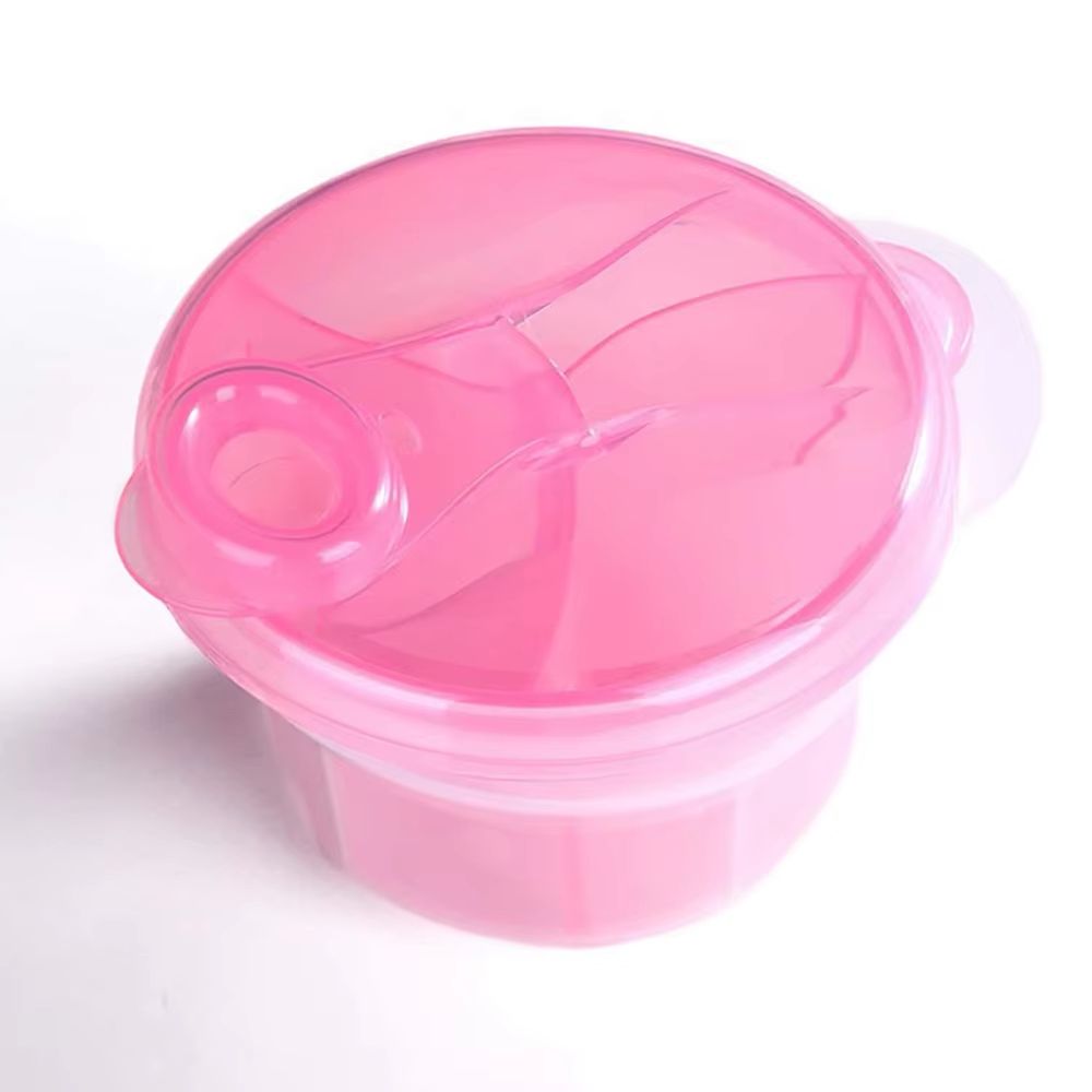 Rotating Double-Layer 3-Grid Baby Milk Powder Container and Travel Snack Box