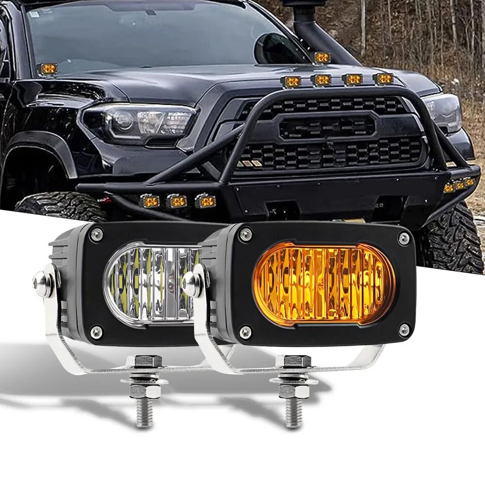 3-Inch LED Pods Driving Lights | 40W High-Intensity Amber Offroad Spot Beam for Motorcycle, ATV, & SUV