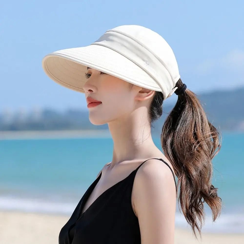 Womens Summer Sun Hat – Detachable Empty-Top Ponytail Cap – High-Yield UV Interaction Hub