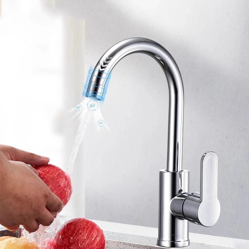 Stainless Steel Kitchen Basin Mixer – High-Pressure Splash-Proof Hot & Cold Faucet