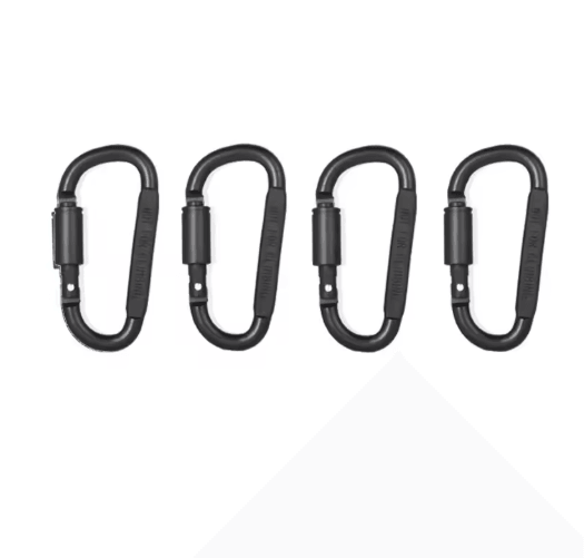 4–6PCS Aluminum Carabiner Keychain Clips Tactical EDC Camping Hooks