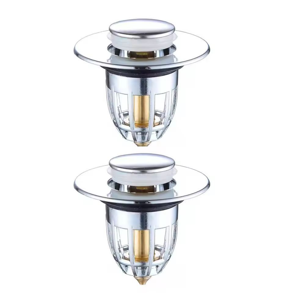 Premium Universal Pop-Up Sink Drain Stopper with Built-in Hair Catcher