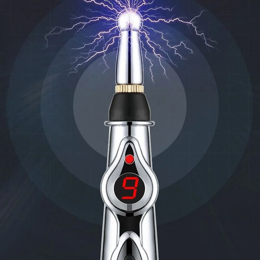 Electronic Acupuncture Pen with 2 3 or 5 Heads and 9 Gear Meridian Device