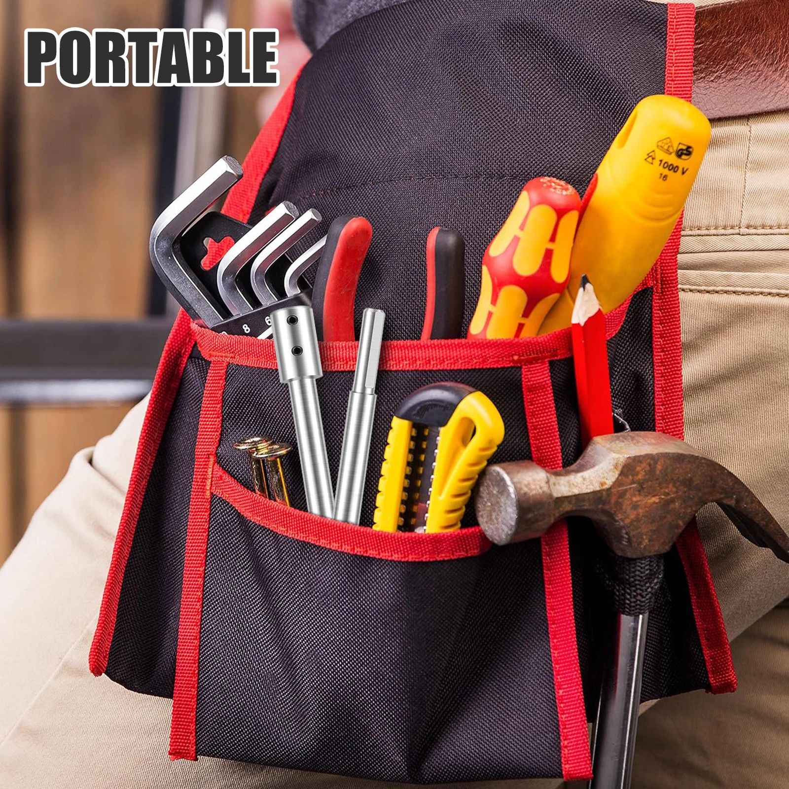 Magnetic Drill Bit Extension Set Long Bit Holder Adapter for Hard to Reach Screwing
