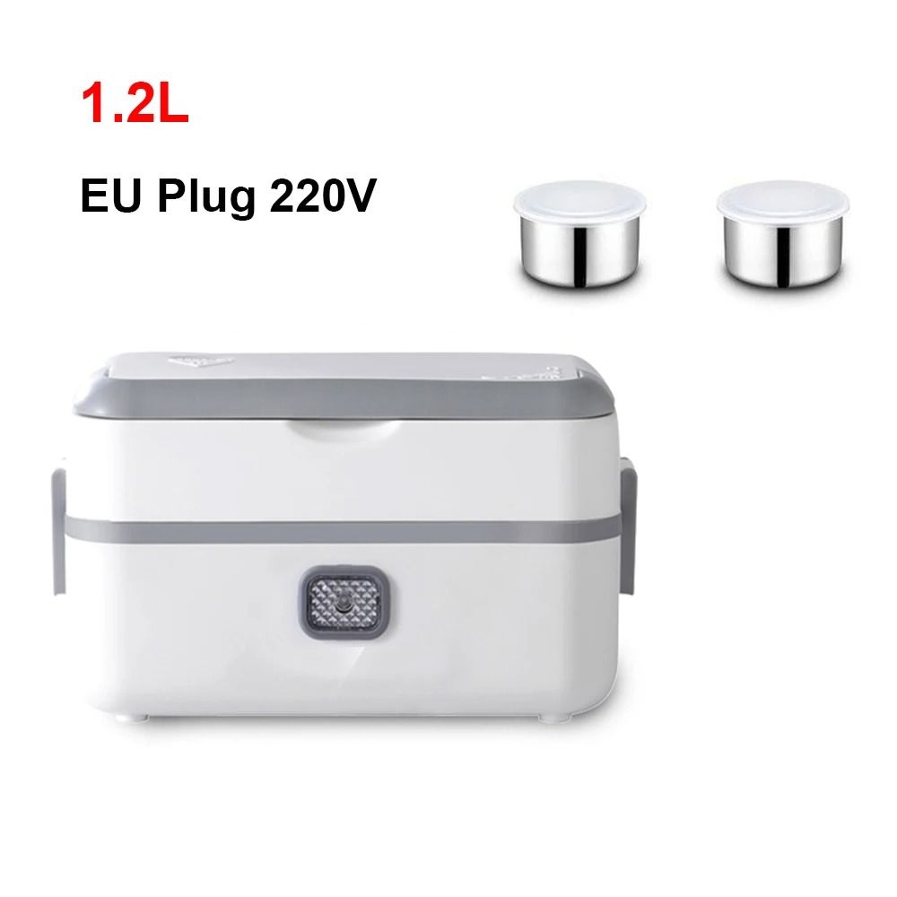 2.4 L Electric Lunch Box Portable Food Warmer and Steamer for Office and Dorm