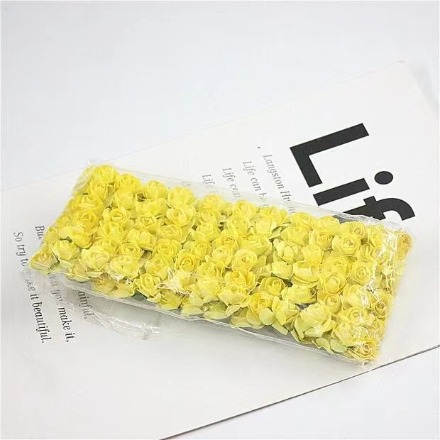 Artificial Mini Paper Rose Bouquet For Scrapbooking Wedding Party Decoration Cheap Artificial Roses