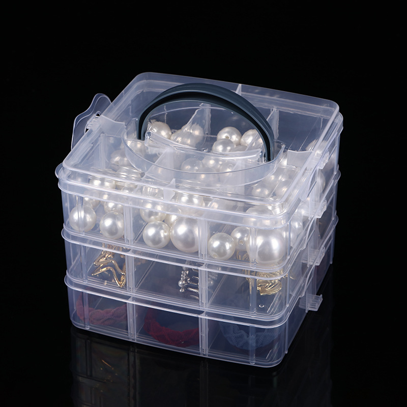 Detachable Organizer Storage Box, Tool Parts Hardware Case, Craft Beads Compartment Carry Box
