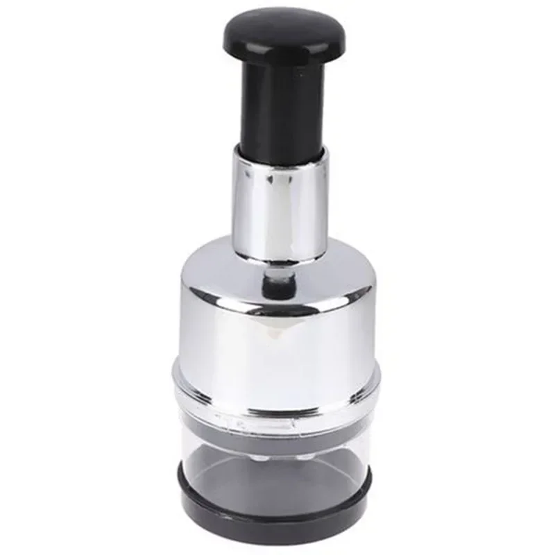 Manual Stainless Steel Garlic Press & Vegetable Chopper Easy Vegetable & Onion Cutter for Kitchen