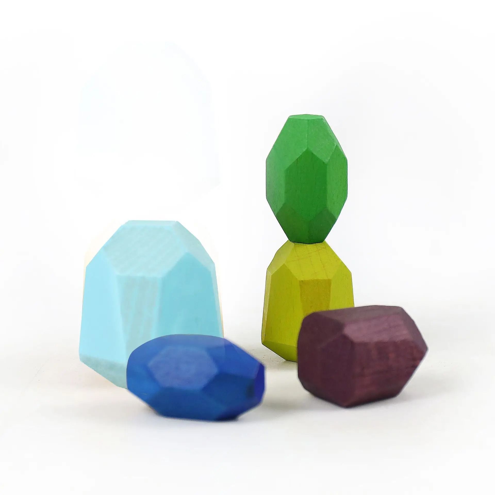Wooden Stacking Stones Montessori Balance Sorting Toy for Toddlers