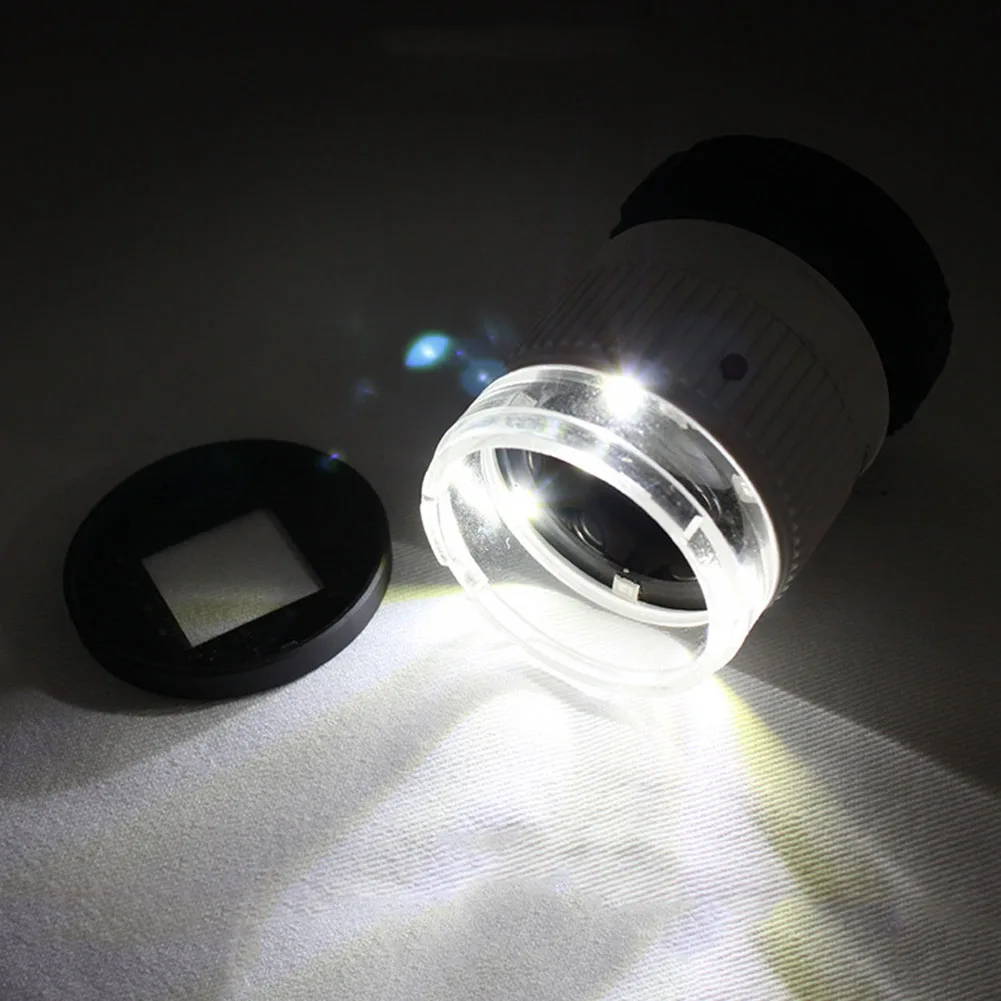 Adjustable Handheld Magnifier with LED UV Light, Jewelry Money Loupe, Precision Work Magnifying Glass for Watch Repair