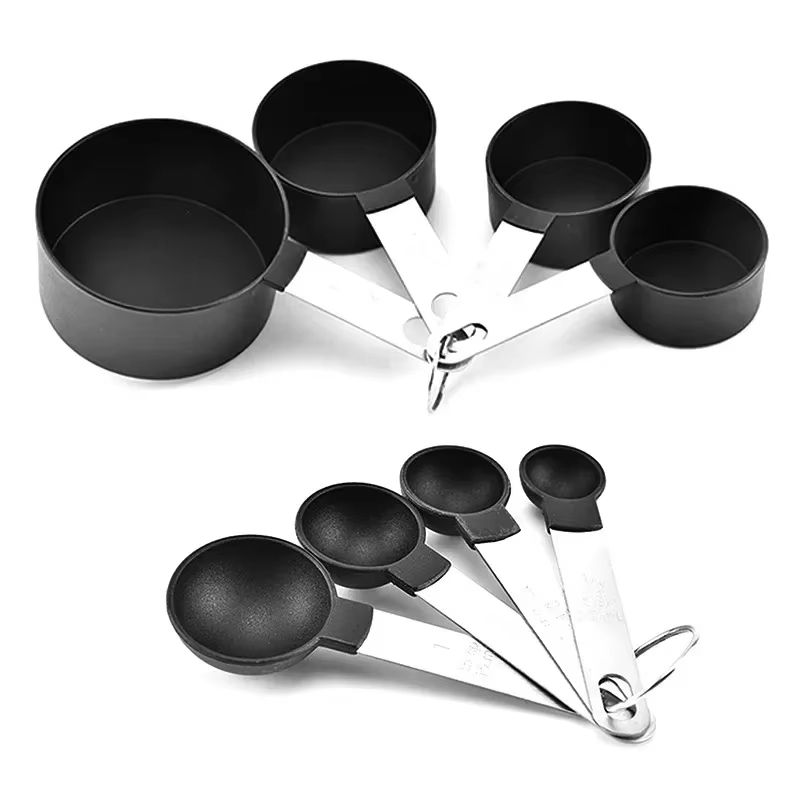 Precision 8-Piece Stainless Steel Measuring Cups & Spoons Set with Scale – Accurate Baking & Cooking Tool