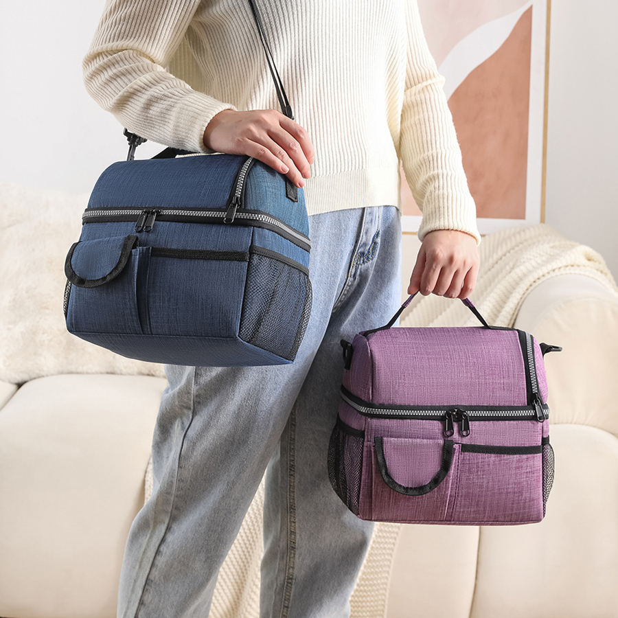Durable Waterproof Portable Lunch Box, Insulated Food Bag, Office Cooler & Camping Dinner Oxford Case