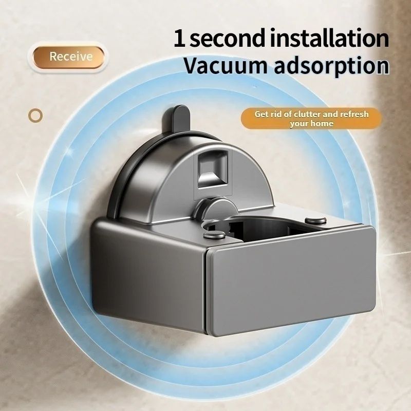 No Drill Suction Cup Mop and Broom Holder