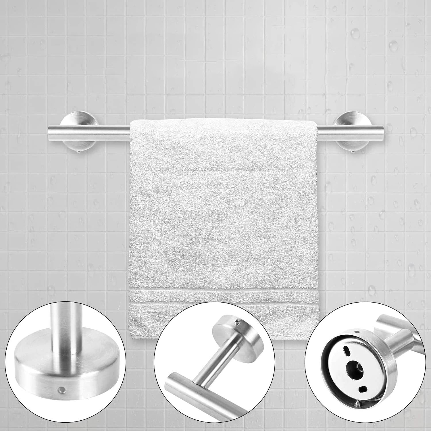 Stainless Steel Towel Bar – Sleek Wall-Mounted Bathroom Holder