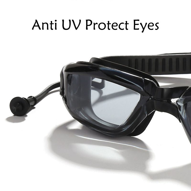 Anti Fog Swimming Goggles with Earplugs & UV Protection