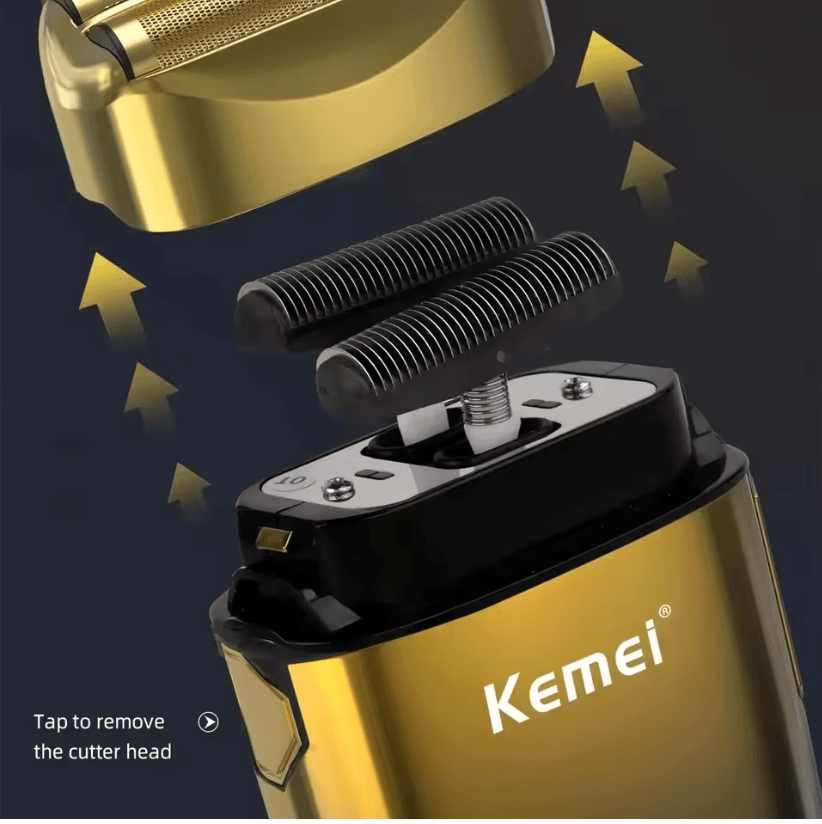 Kemei TX10 Electric Shaver Rechargeable Foil Razor for Men Bald Head and Beard Grooming