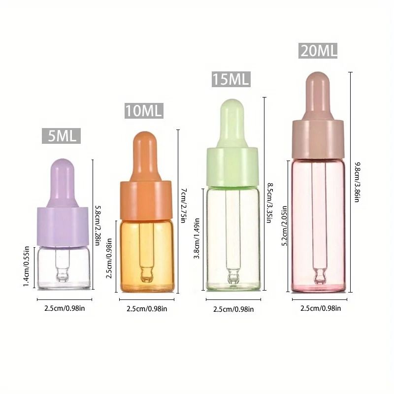 10-Piece Cosmetic Glass Dropper Bottle Set