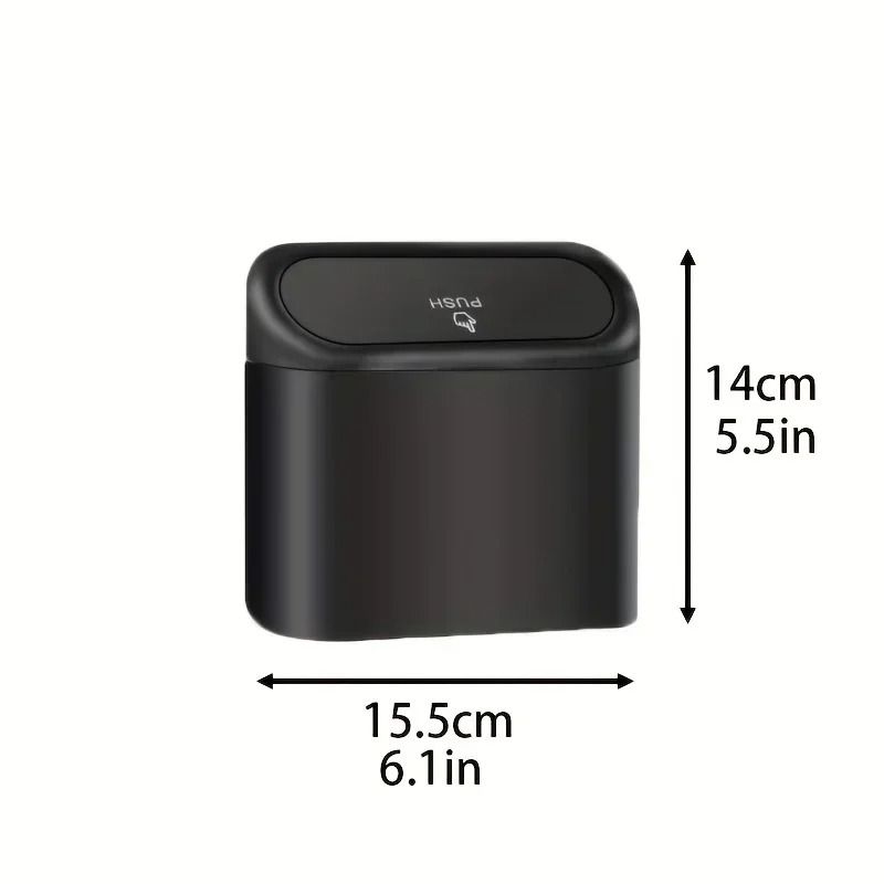 Leak Proof Mini Car Trash Can with Lid and Garbage Bags
