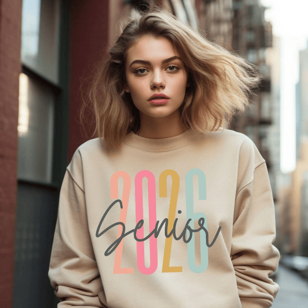 Senior 2026 Shirt Retro Font Vintage Class of 2026 Shirt Graduation Tee Gift