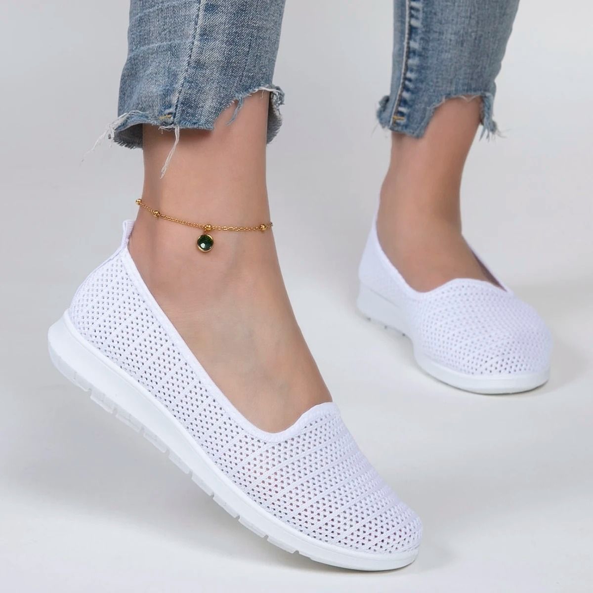 Women Summer Breathable Mesh Flat Sneakers Lightweight Casual Shoes