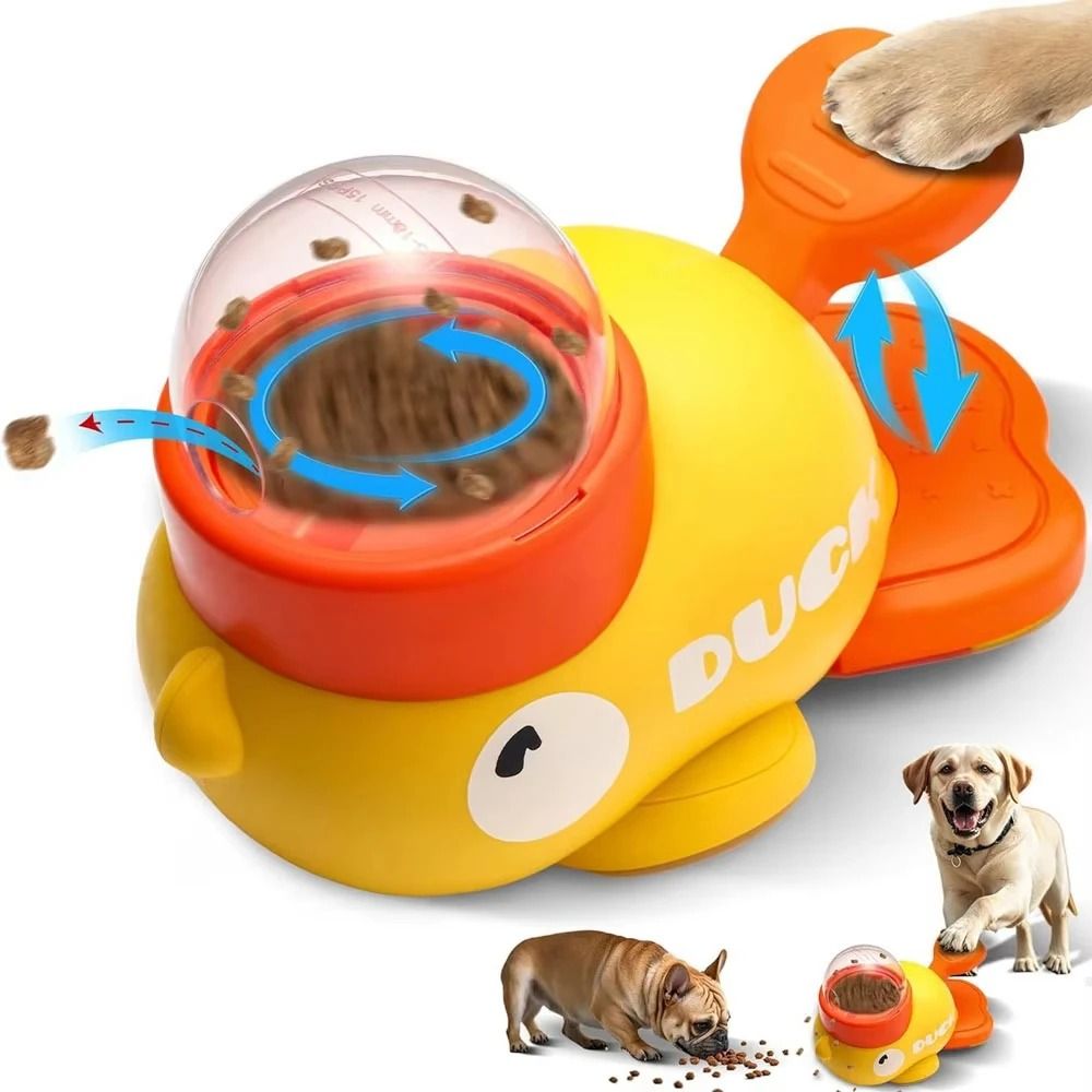 Duck-Shaped Interactive Dog Treat Dispenser – Durable Slow Feeder Puzzle Toy – High-Yield Pet Engagement Hub