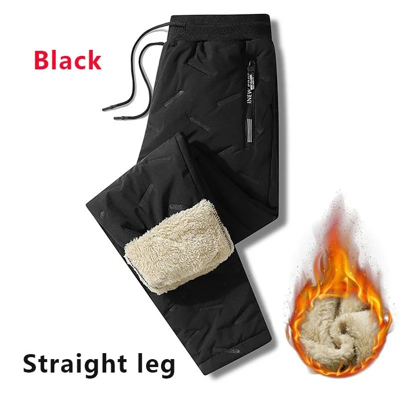 ThermoShield Winter Fleece Sweatpants – Men Winter Sweatpants with Lambswool Warmth and Windproof Protection