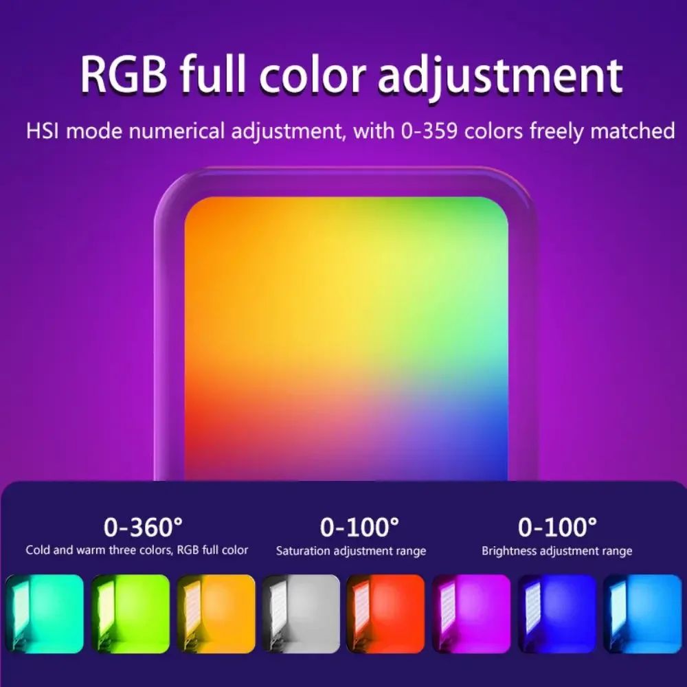 PocketGlow Mini RGB LED Fill Light for Camera and Smartphone Photography