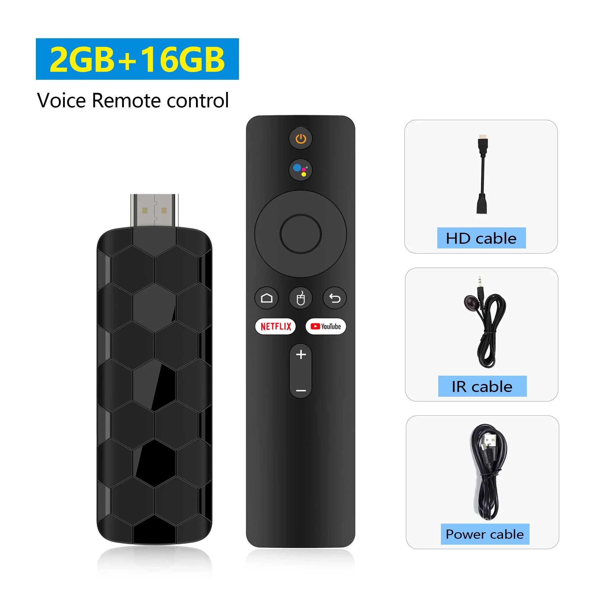 R3+ 8K Android TV Stick with WiFi 6 & Voice Remote (8GB/128GB)