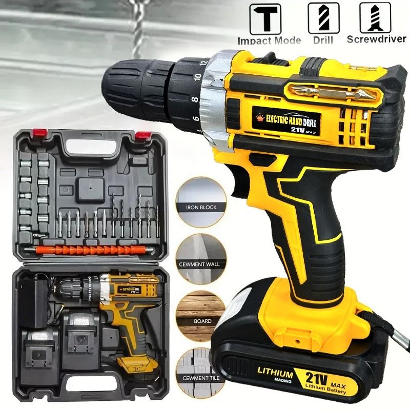 20V Electric Power Drill Suite | Complete Home Repair & Maintenance Kit | Executive Structural DIY Tool Collection