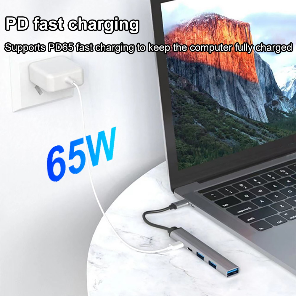 SB C HUB Type C to USB Splitter, PD 65W Multi USB Adapter, OTG for Lenovo MacBook Pro, Computer Accessories