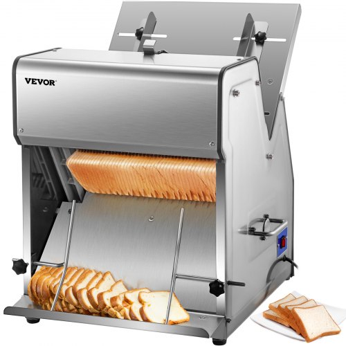 Thickness Commercial Toast Bread Slicer, Electric Bread Cutting Machine, Loaf & Toast Cutter for Bakeries & Cafes