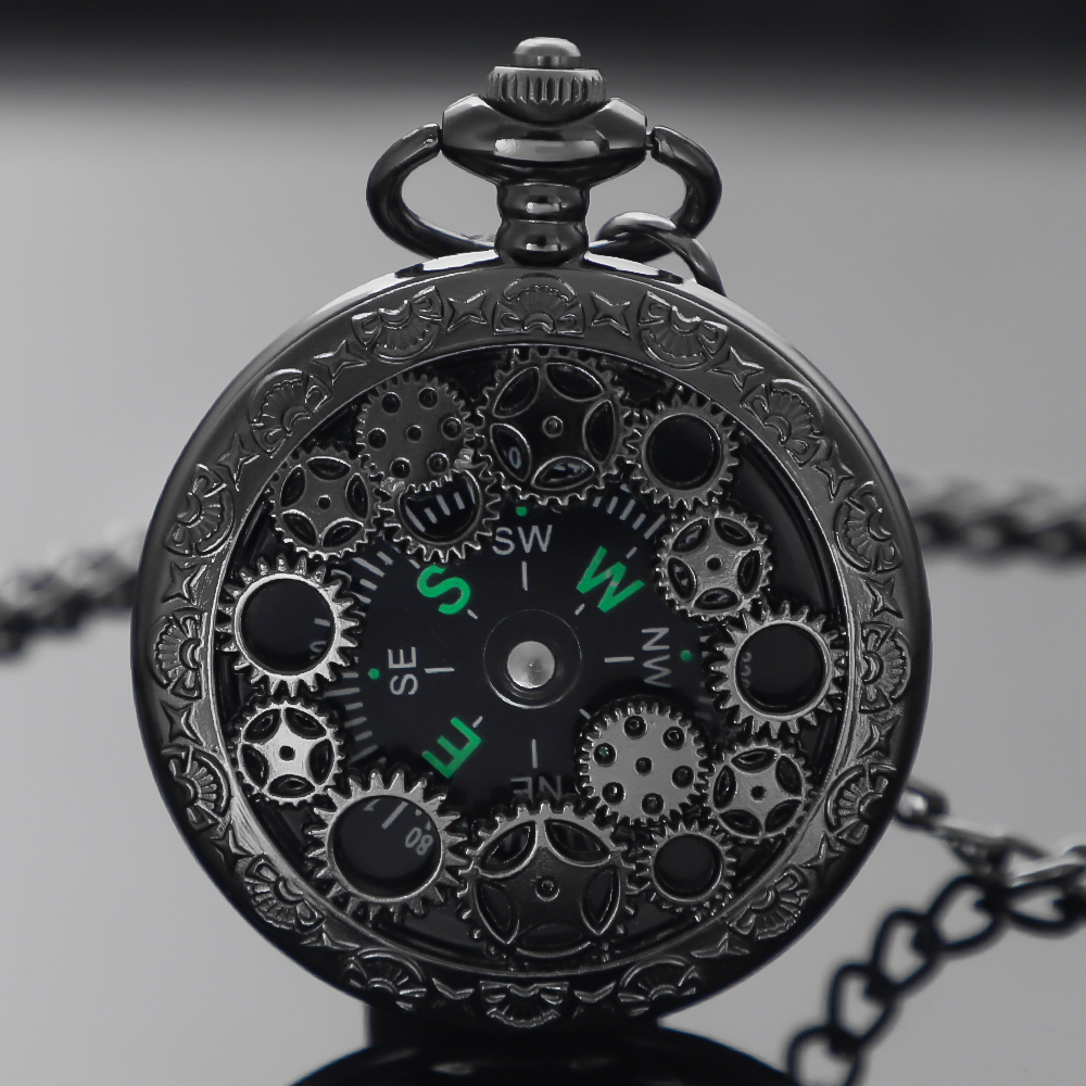 Vintage Brass Compass Pocket Watch Antique Style Navigation Compass for Hiking Camping Gift