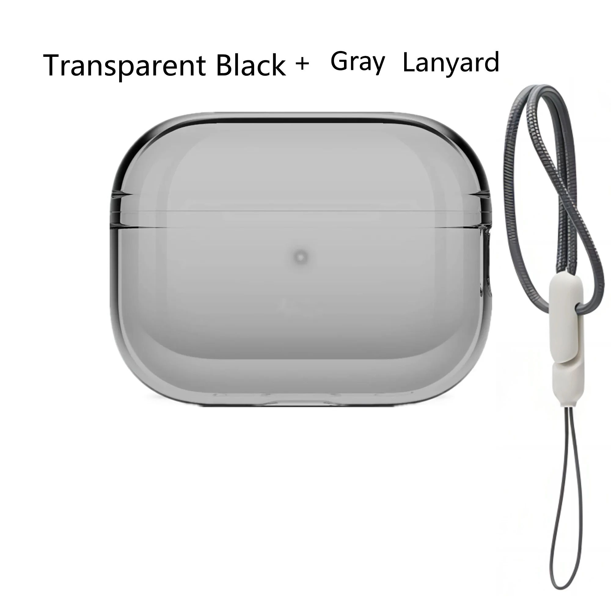 Clear Transparent AirPods Pro 2 Protective Case with Lanyard – Shockproof Soft TPU Cover