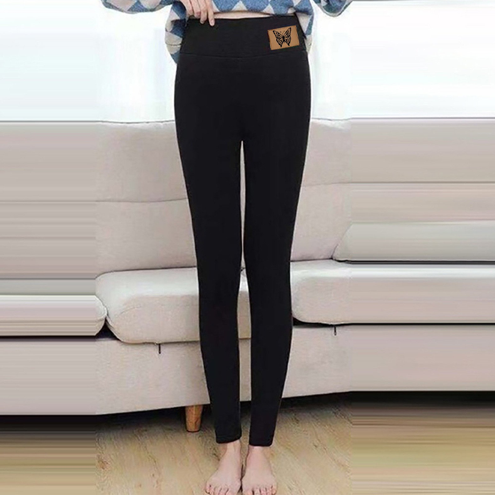 Thick Cashmere Wool Leggings Women | High Waisted Fleece Lined Leggings | Stretchy Warm Thermal Pants