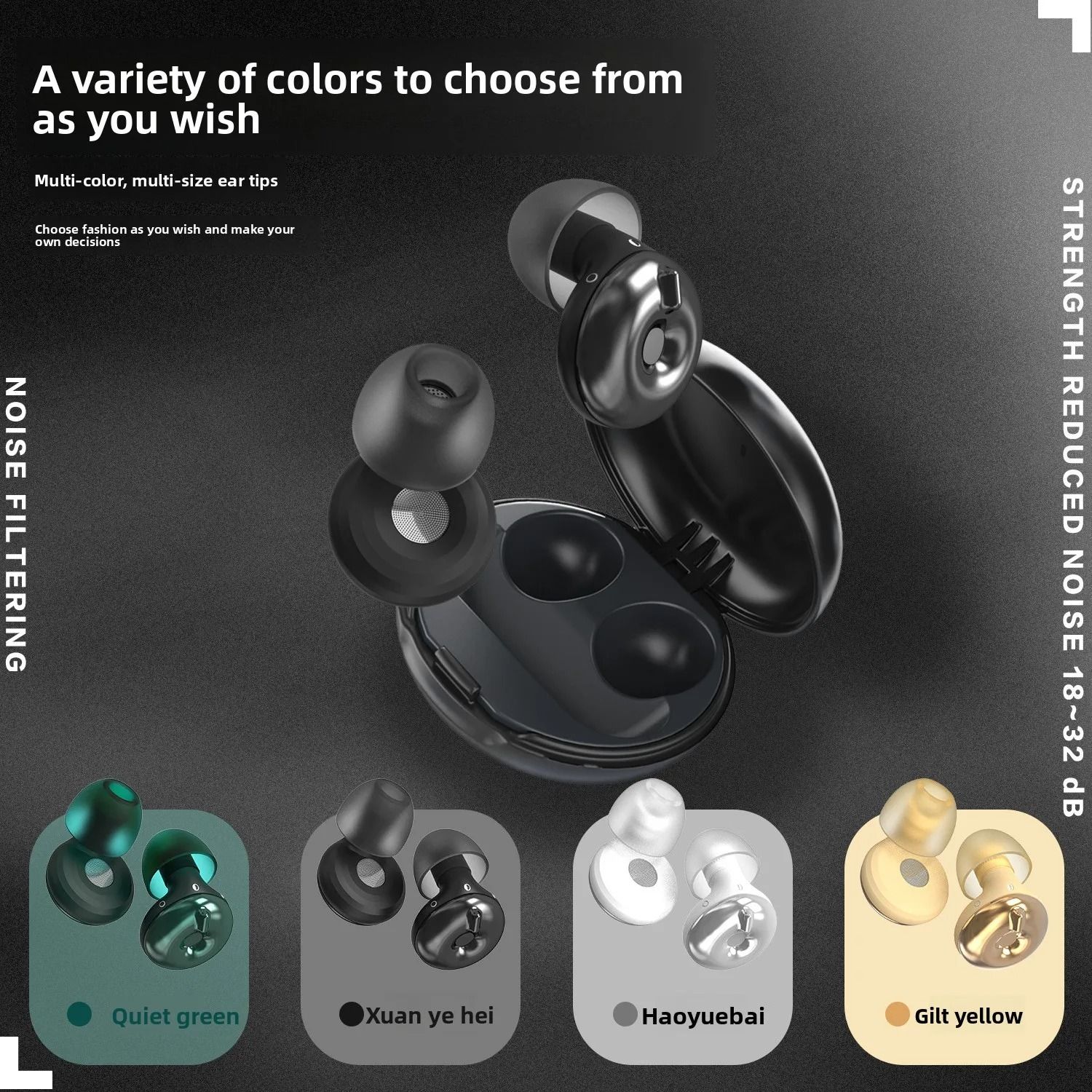 Adjustable Sound Insulation Earplugs and Noise Reduction Sleep Music Support